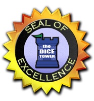 The Dice Tower Seal of Excellence logo seal