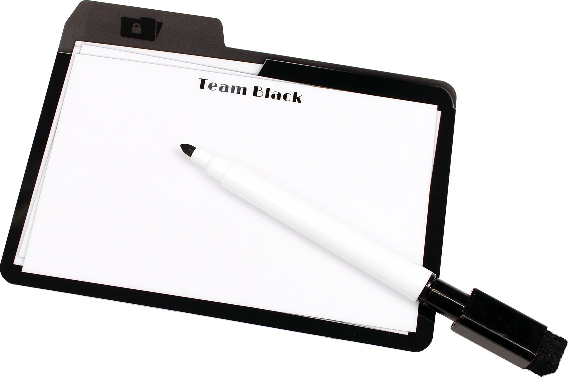 Image of a whiteboard and dry erase marker from the game Crosstalk.