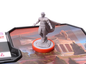 Steelheart unpainted plastic character miniature on game board