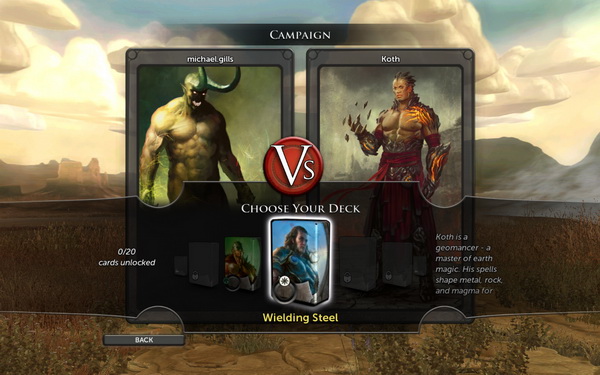 Choose your deck to battle with