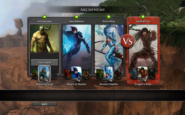 An example setup for a game of Archenemy