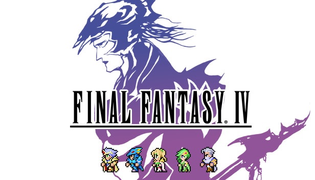 Logo and art for the video game Final Fantasy IV.
