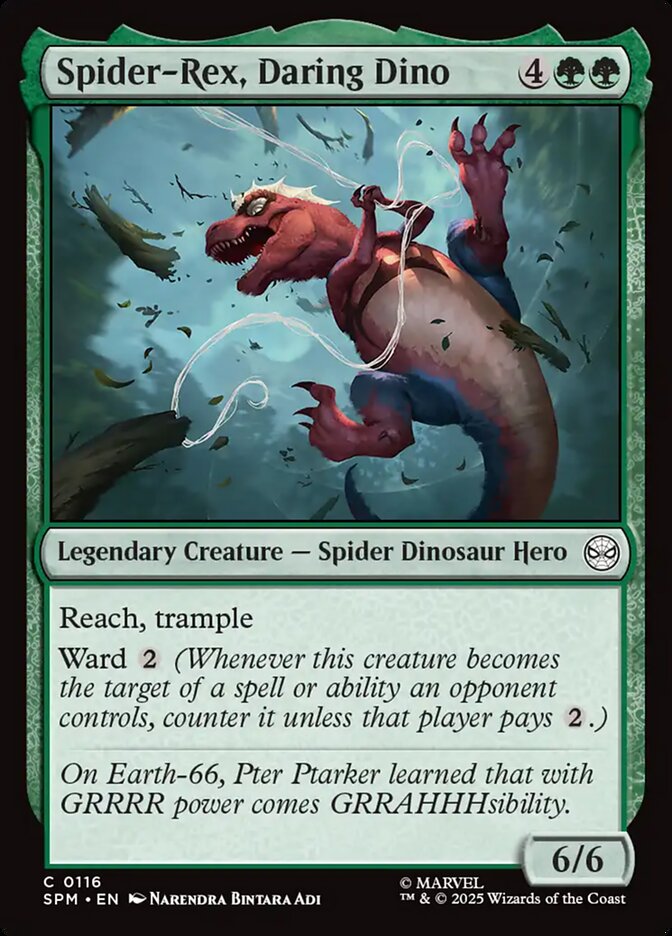 Image of the Magic card Spider-Rex, Daring Dino