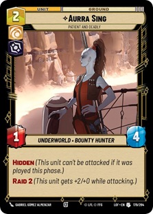 Image of the Star Wars Unlimited card Aurra Sing - Patient and Deadly
