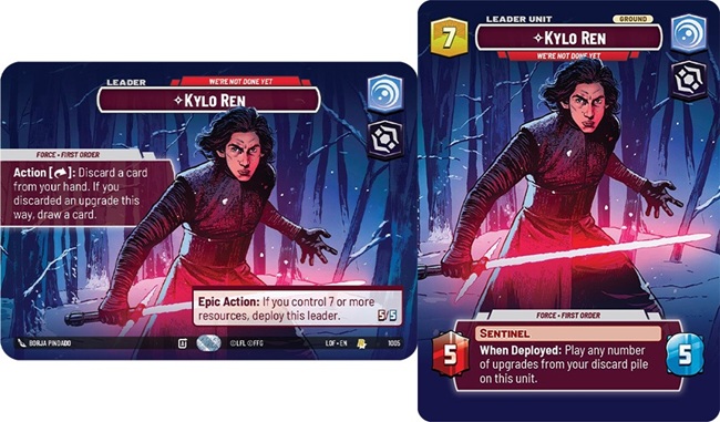 Image of the Star Wars Unlimited card Kylo Ren - We're Not Done Yet