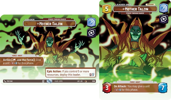 Image of the Star Wars Unlimited card Mother Tazlin - Power Through Magick