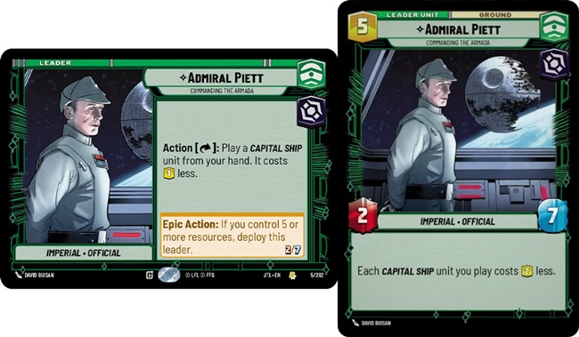 Image of the Star Wars Unlimited card Admiral Piett - Commanding the Armada