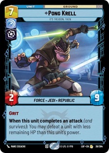 Image of the Star Wars Unlimited card Pong Krell - It's Treason, Then