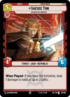 Image of the Star Wars Unlimited card Saesee Tiin - Courageous Warrior