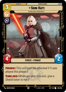 Image of the Star Wars Unlimited card Shin Hati - Overeager Apprentice