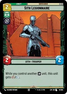 Image of the Star Wars Unlimited card Sith Legionnaire