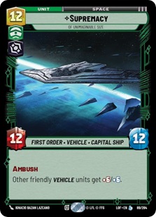 Image of the Star Wars Unlimited card Supremacy - Of Unimaginable Size