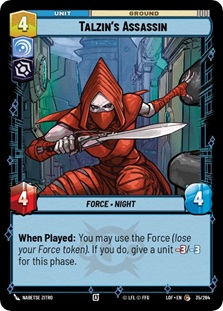 Image of the Star Wars Unlimited card Talzin's Assassin
