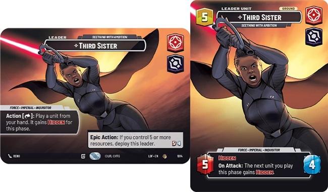 Image of the Star Wars Unlimited card Third Sister - Seething With Ambition
