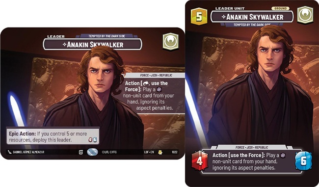 Image of the SWU card Anakin Skywalker - Tempted by the Dark Side