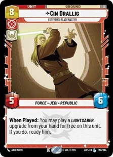 Image of the SWU card Cin Drallig - Esteemed Blademaster