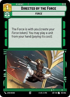 Image of the SWU card Directed by the Force