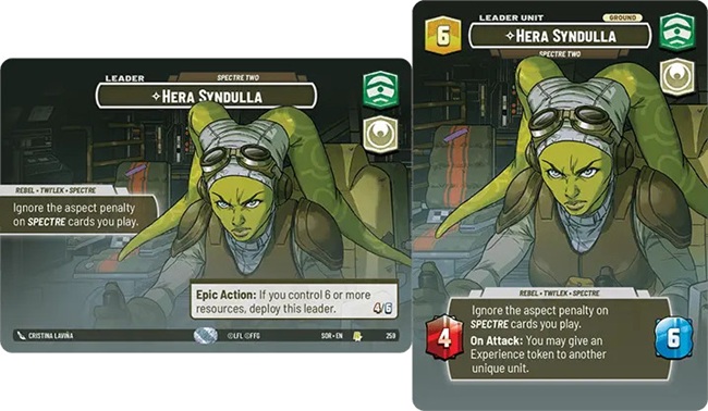 Image of the SWU card Hera Syndulla - Spectre Two