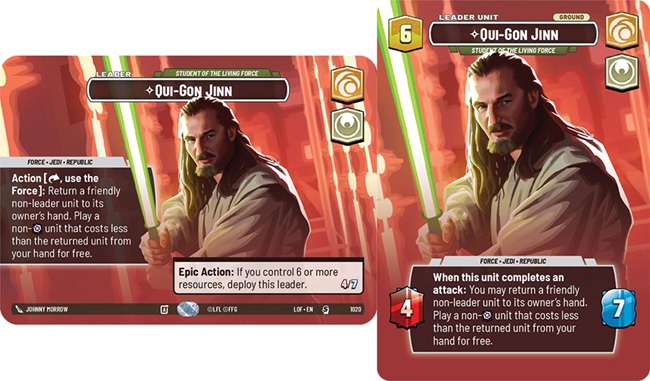 Image of the SWU card Qui-Gon Jinn - Student of the Living Force