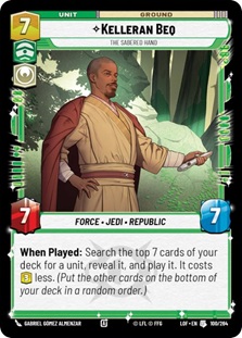 Image of the SWU card Kelleran Beq - The Sabered Hand
