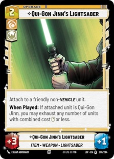 Image of the SWU card Qui-Gon Jinn's Lightsaber