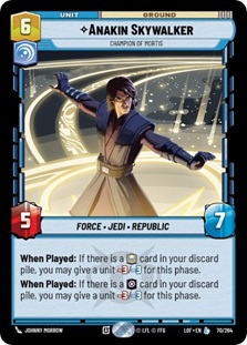 Image of the SWU card Anakin Skywalker - Champion of Mortis