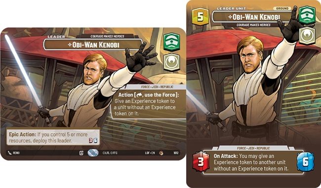 Image of the SWU card Obi-Wan Kenobi - Courage Makes Heroes