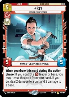 Image of the SWU card Rey - With Palpatine's Power
