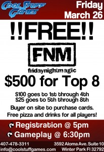 CoolStuffGames Free $500 FNM