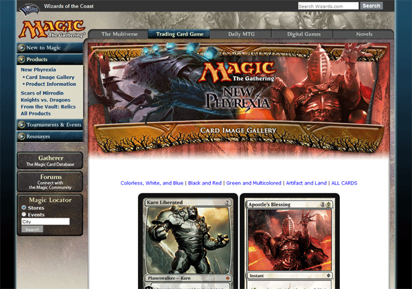 Visual Spoiler for the New Phyrexia set