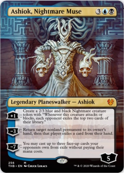 An image of the Magic card Ashiok, Nightmare Muse with extended alternate art.