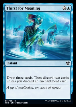 An image of the Magic card Thirst for Meaning.