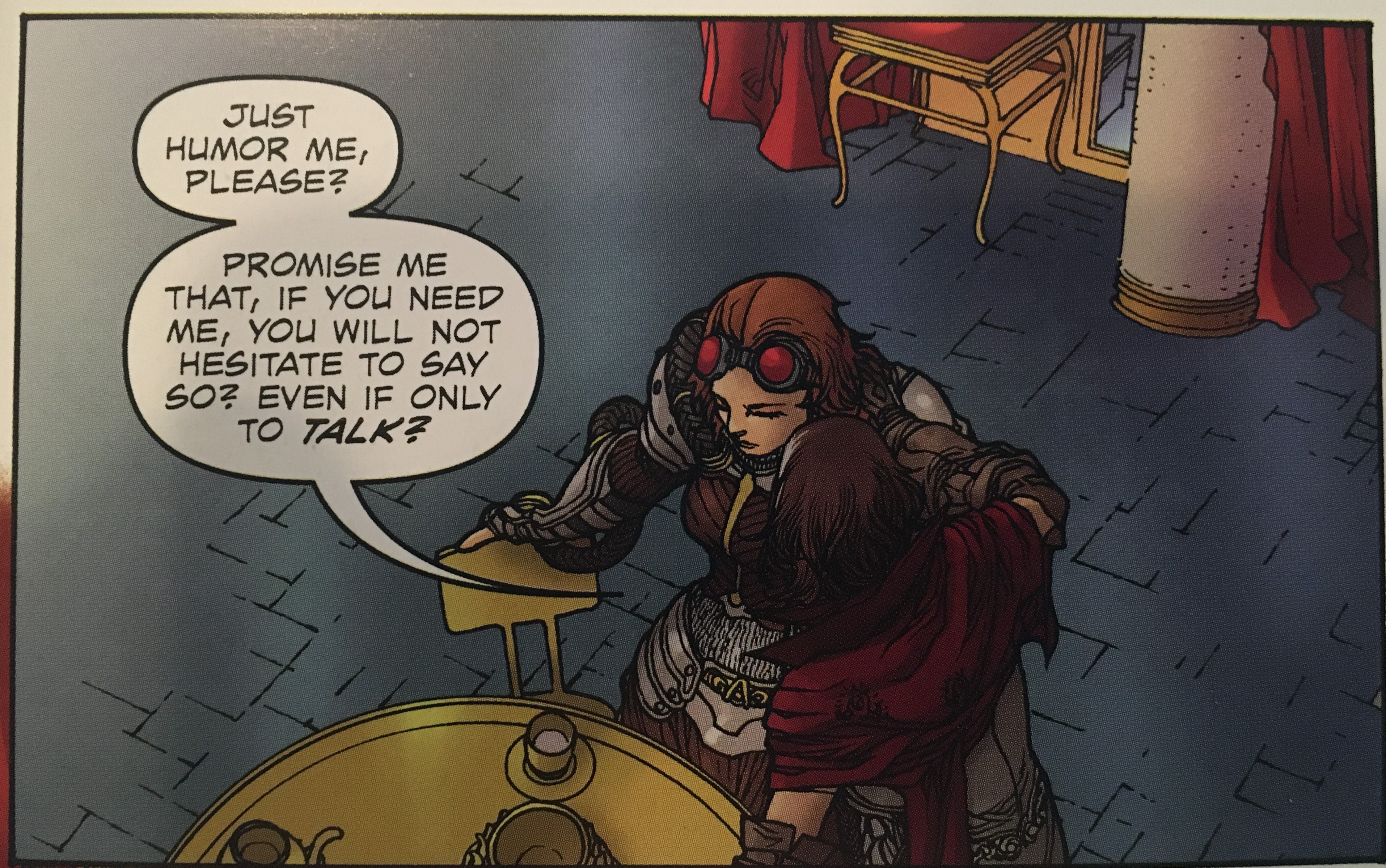 A panel from the Chandra comics in which Chandra has a talk with her mother.