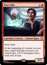 Image of a fan-made Han Solo Magic card