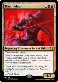 Image of a fan-made Darth Maul Magic card